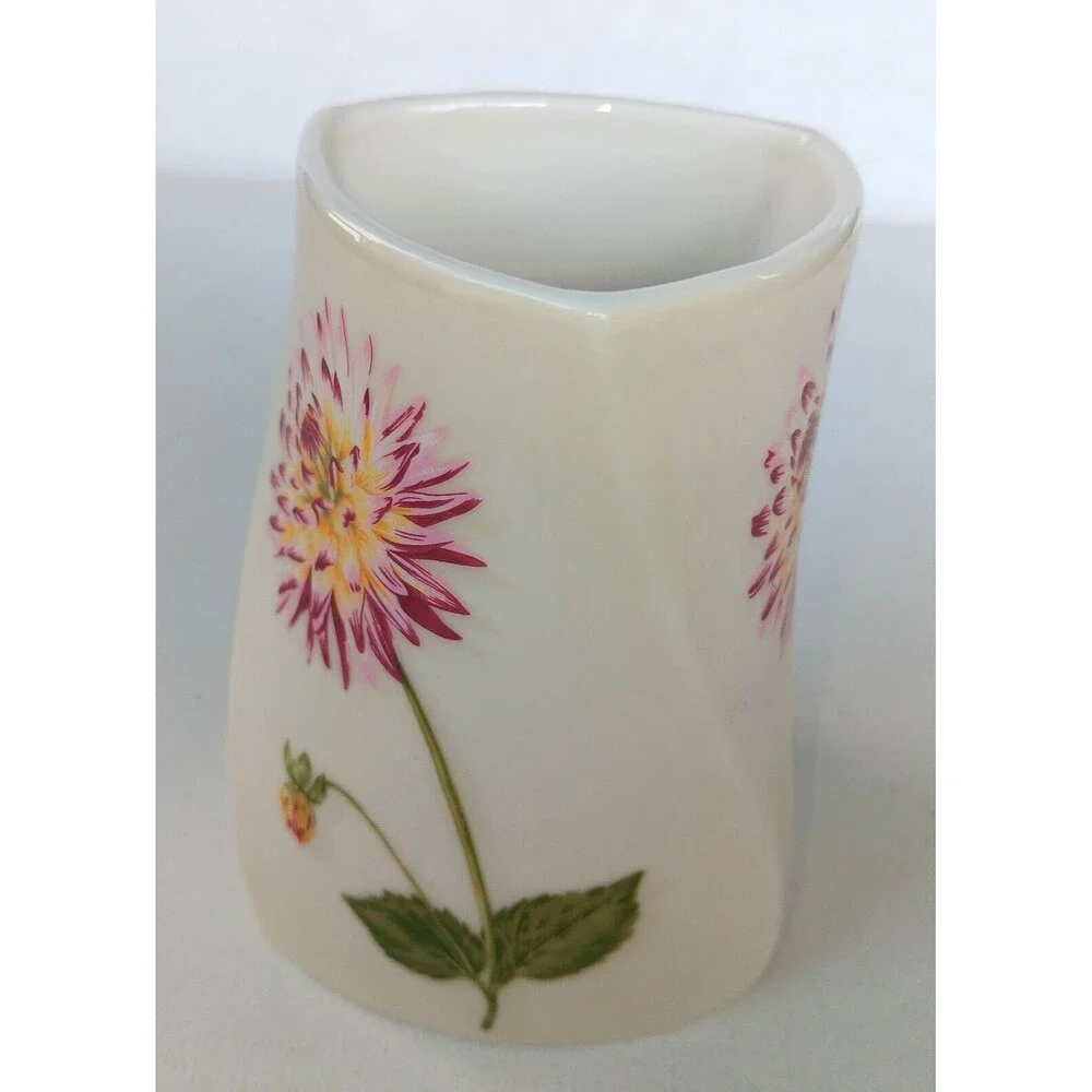 Flower Toothbrush Holder and Tumbler Ceramic Bed Bath & Beyond Pink Dahlia